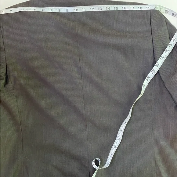 CANALI Made in Italy Brown/Blue/White Pinstripe 100% Wool 2-Button Blazer SZ 44L